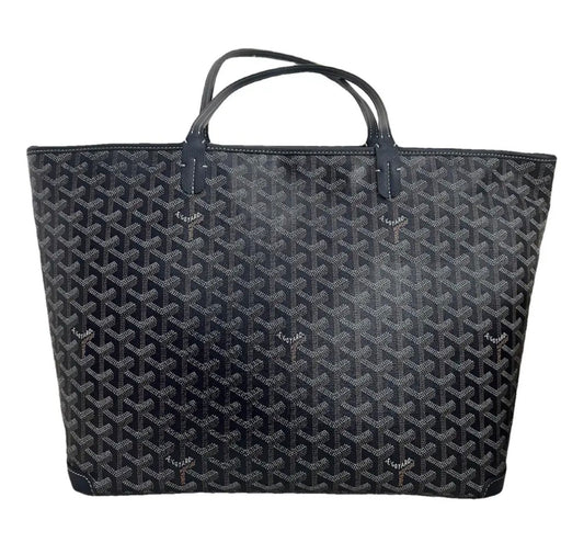 Used GOYARD Goyardine Saint Louis Tote Bag Navy
