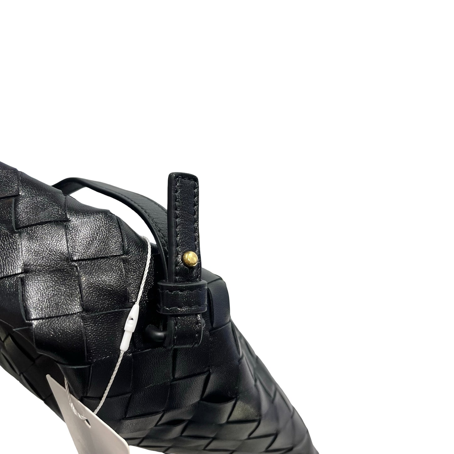 Used BOTTEGA VENETA Intrecciato Mini Wallace Shoulder Bag Black