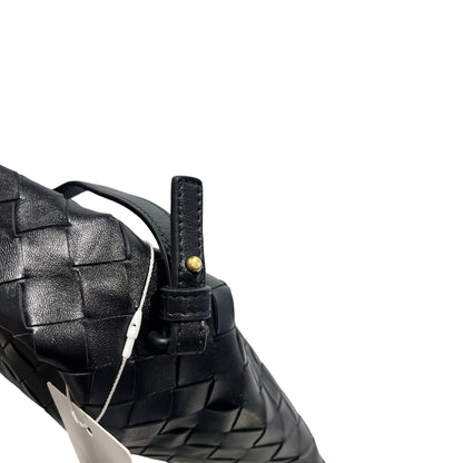 Used BOTTEGA VENETA Intrecciato Mini Wallace Shoulder Bag Black