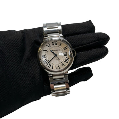 Used CARTIER Stainless Steel Ballon Bleu Watch Silver White