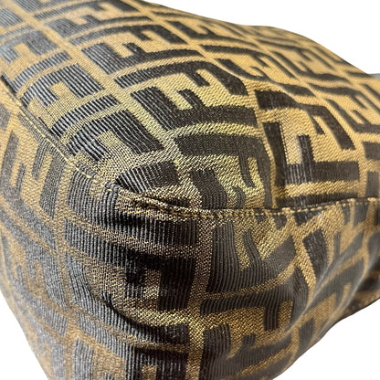 Fendi Canvas Hobo Bag Brown GHW