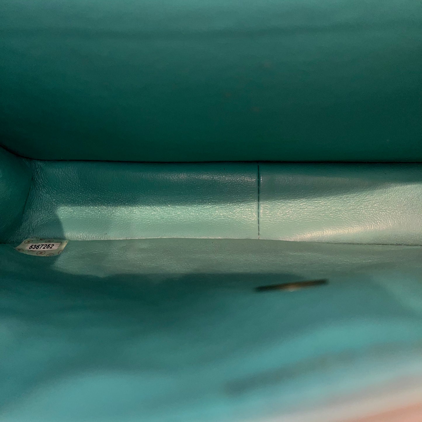 Used CHANEL Vintage flag Flat bag Green GHW