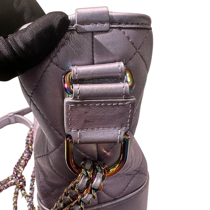 Used CHANEL Gabrielle Shoulder Bag Light purple Rainble HW
