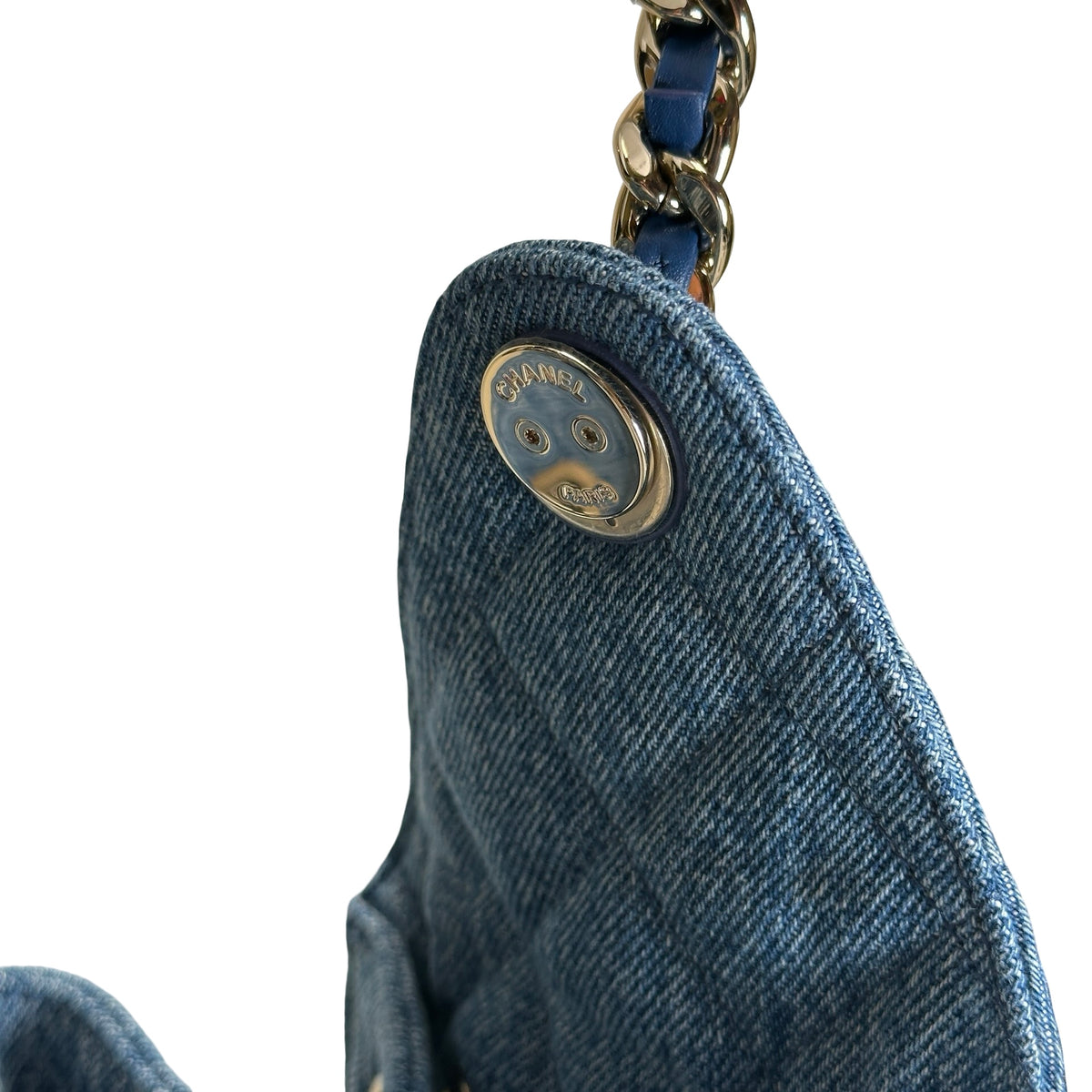 Brand New CHANEL Denim Denim Bag Handbag Blue