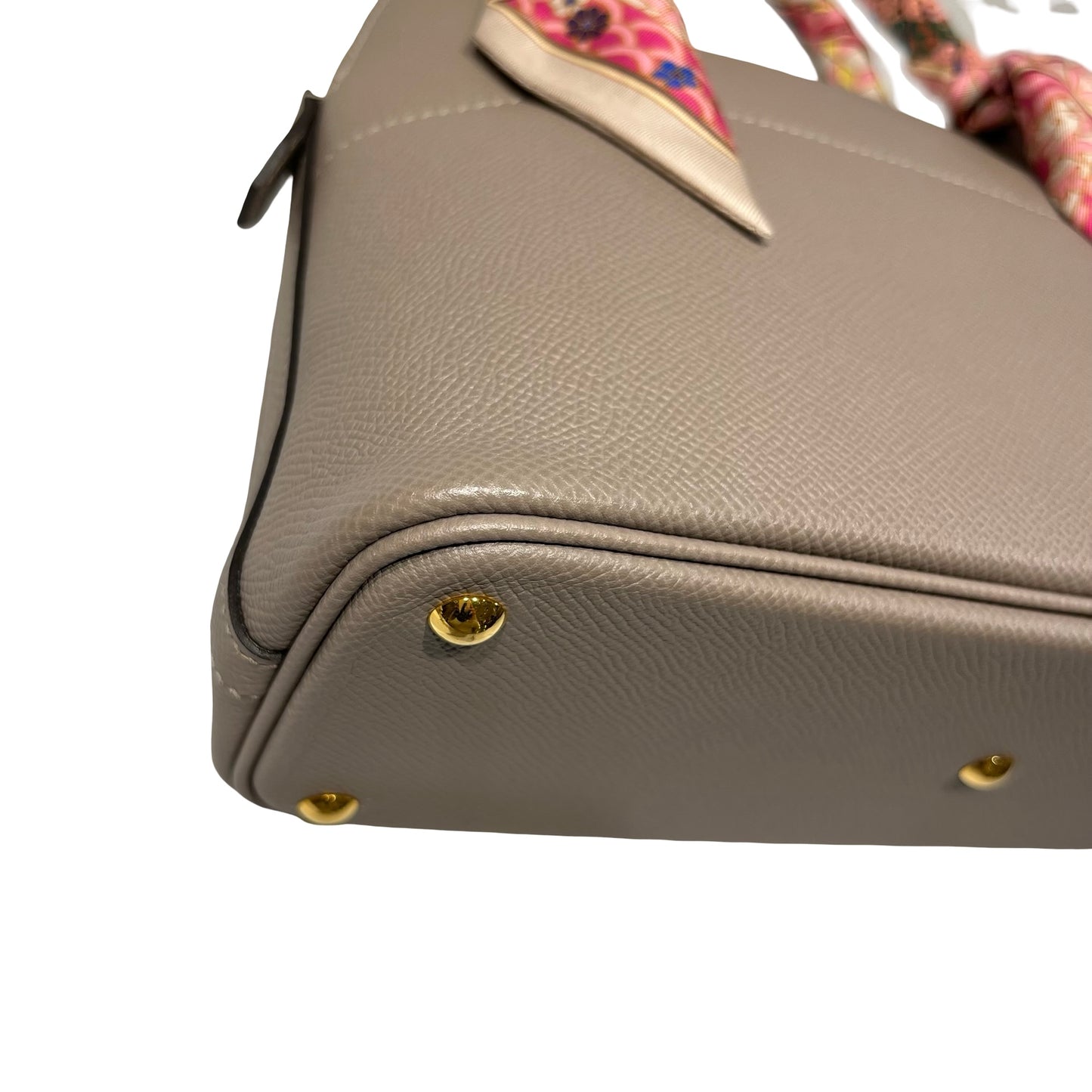 Used Hermès BOLIDE 27 Tote Bag Etoupe (18) GHW