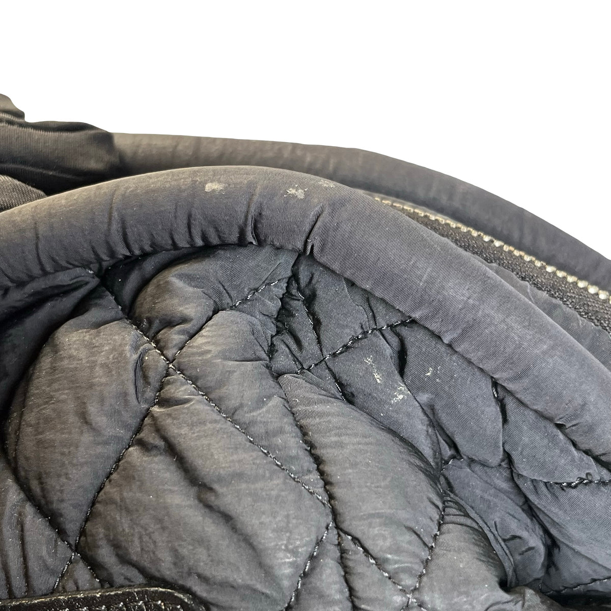 Used CHANEL Quilted Nylon Coco Cocoon Travel Bag Black PHW