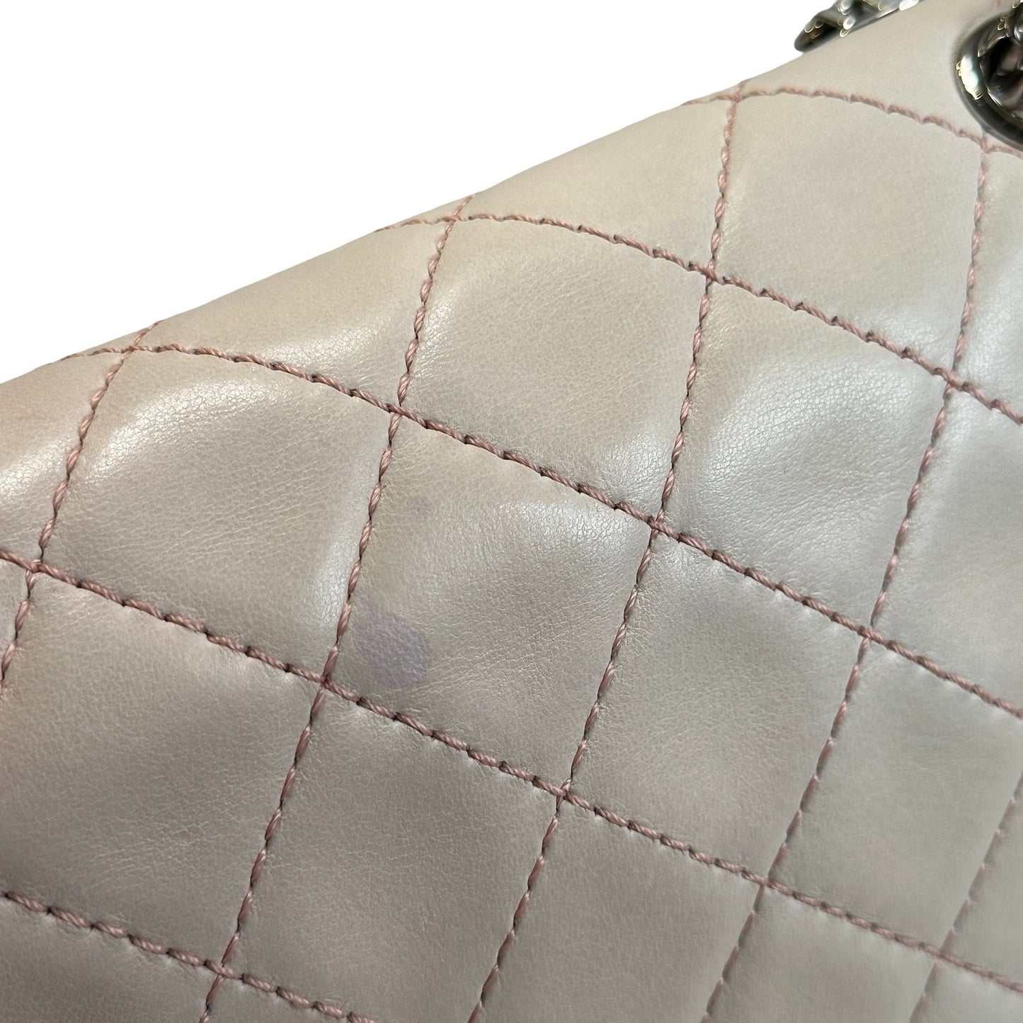 Used CHANEL Quilted 2.55 Reissue Shoulder Bag Pink Cream Ombre