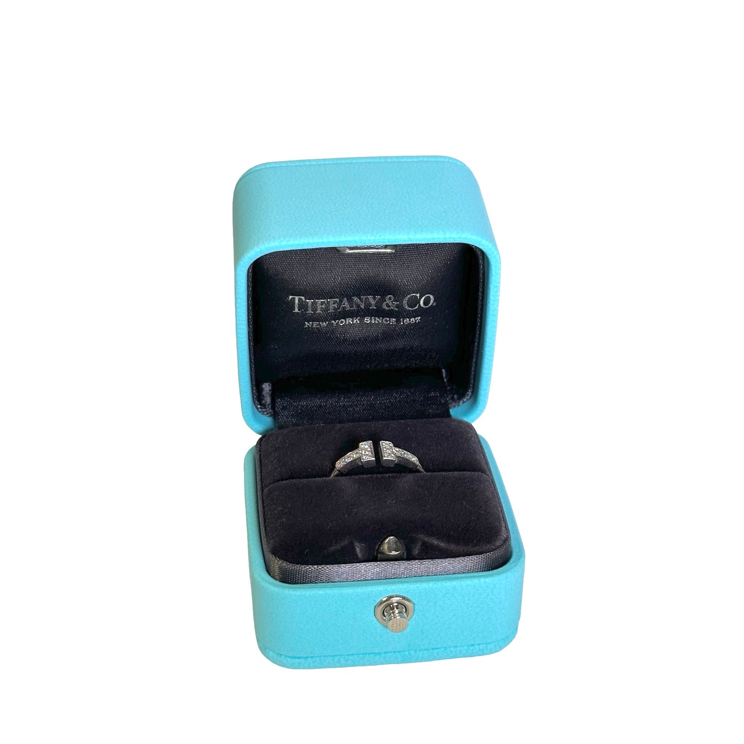 Used TIFFANY & CO. White Gold T - Wire Ring Silver