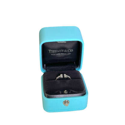 Used TIFFANY & CO. White Gold T - Wire Ring Silver