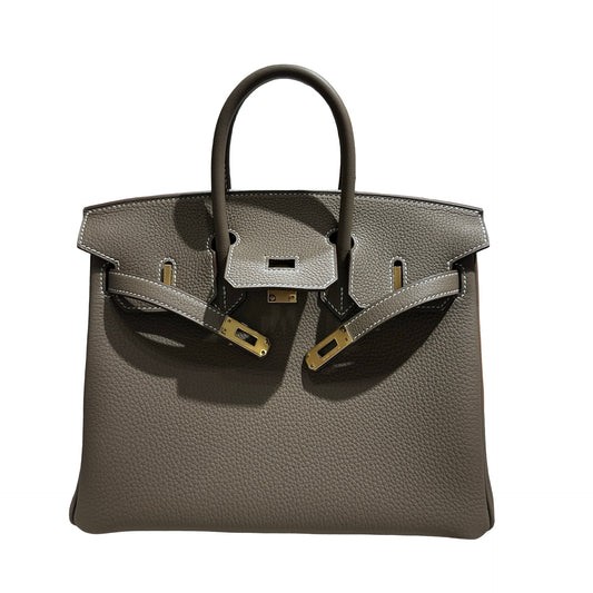 Brand New HERMES Togo Birkin Handbag Etoupe