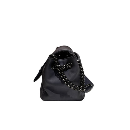 Used CHANEL Boy Shoulder Bag Grey PHW
