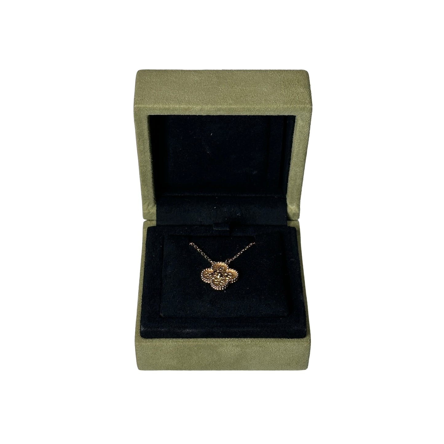 Used VAN CLEEF & ARPELS 18K Gold Alhambra Neeklace GHW