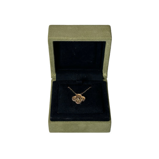 Used VAN CLEEF & ARPELS 18K Gold Alhambra Neeklace GHW