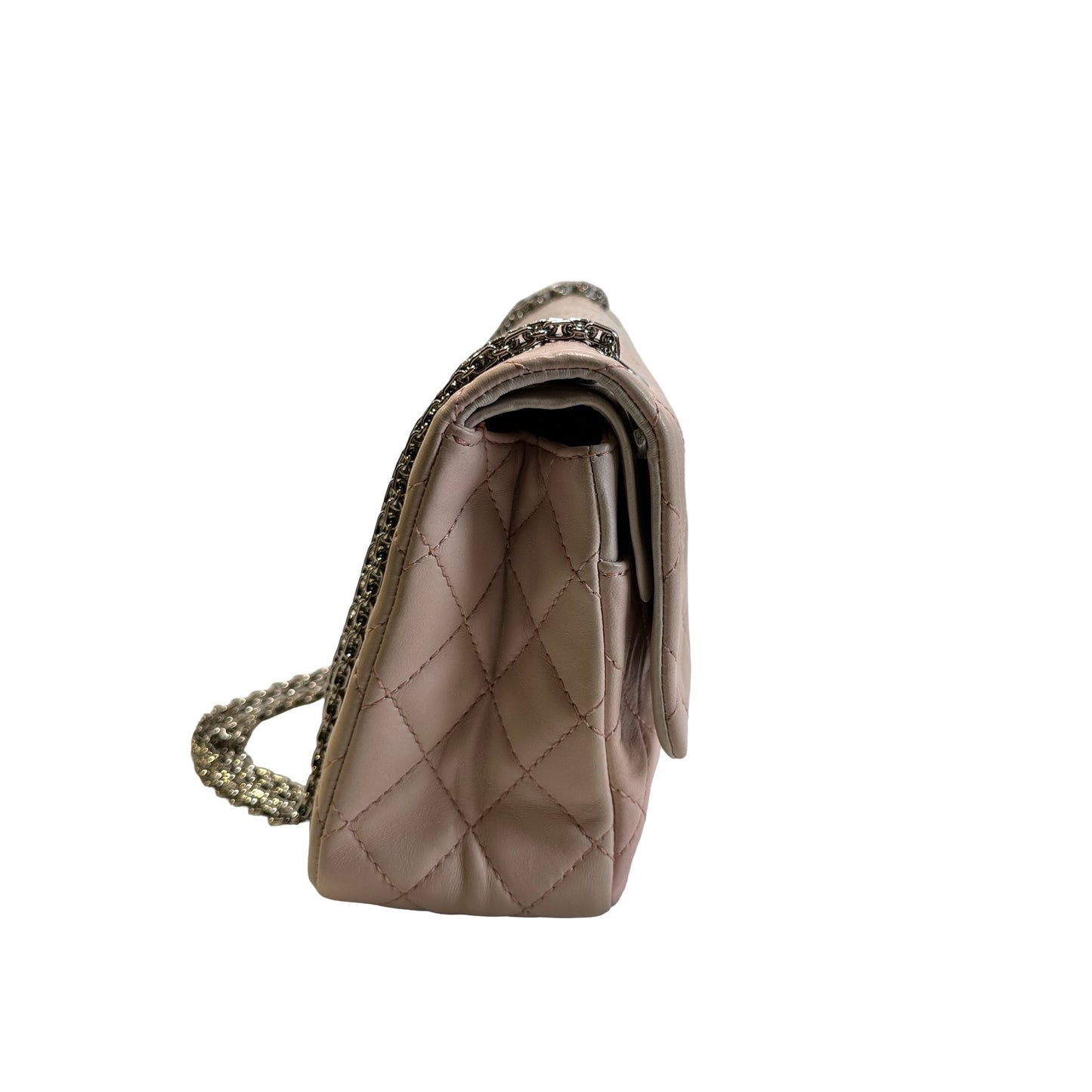 Used CHANEL Quilted 2.55 Reissue Shoulder Bag Pink Cream Ombre