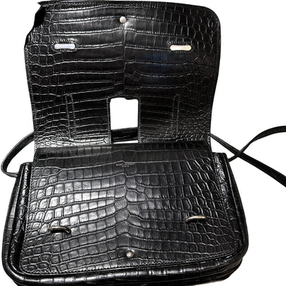 Used SAINT LAURENT Calfskin Leather Charlotte Messenger Two Way Shoulder Bag