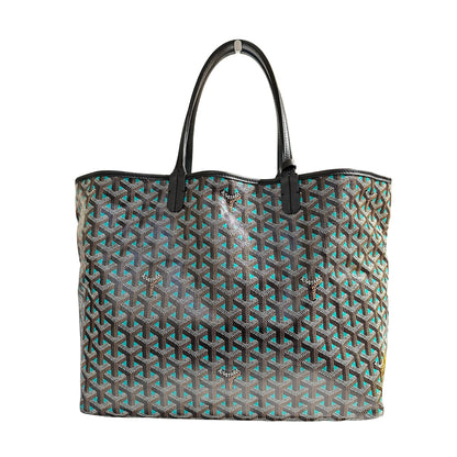 Used GOYARD Tote PM Tote Black Blue Tote Bag Black BLUE