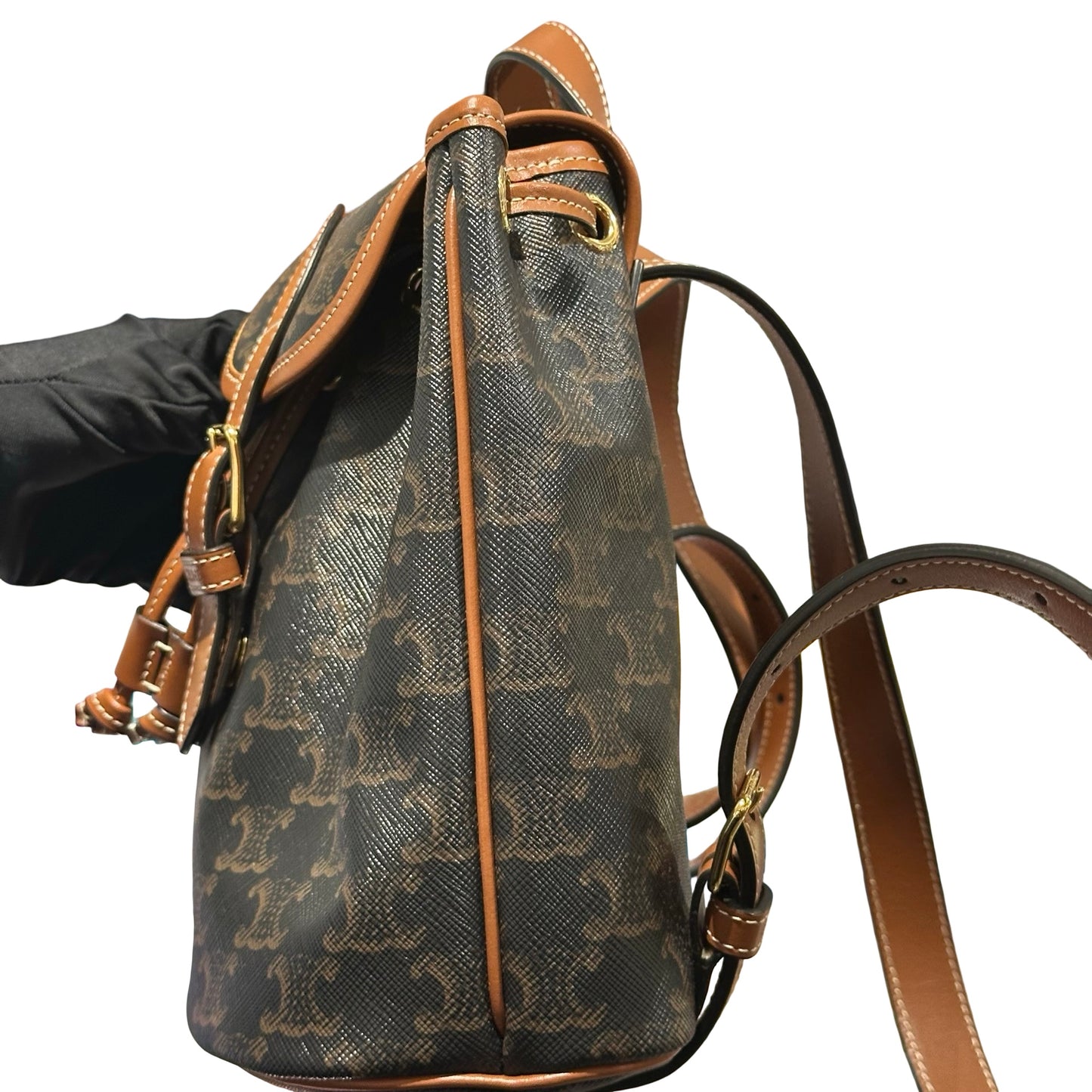 Used CÉLINE Canvas Used Céline Canvas Backpack Brown GHW Backpack Brown