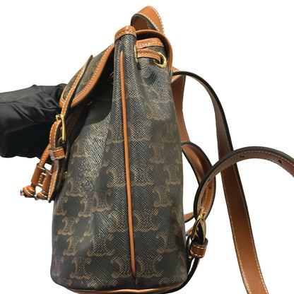 Used CÉLINE Canvas Used Céline Canvas Backpack Brown GHW Backpack Brown
