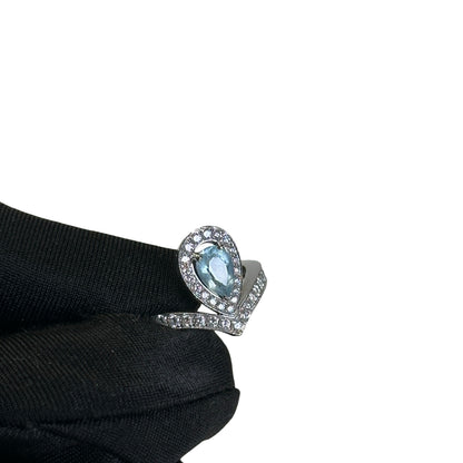 Used CHAUMET AU750 Ring Ring Silver Blue