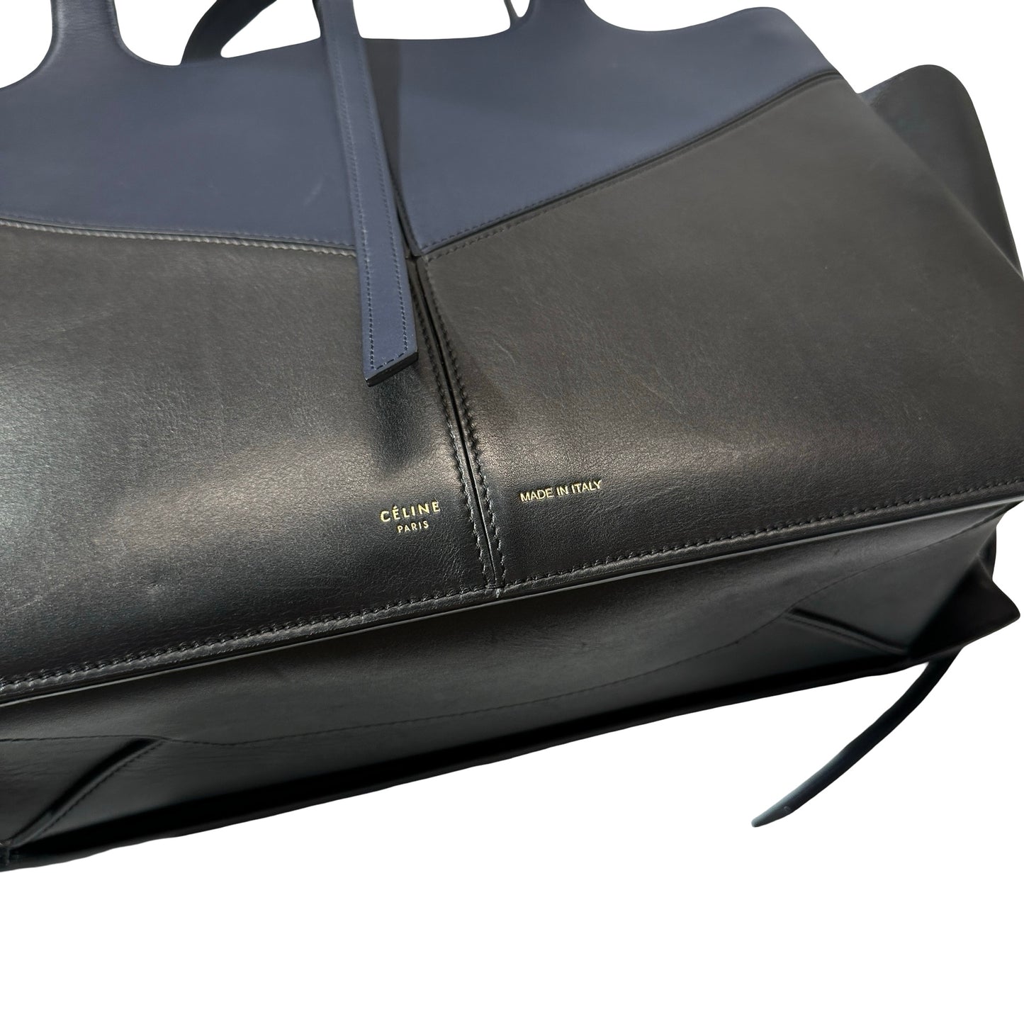 Used CÉLINE Shoulder Shoulder Bag Black Navy Blue