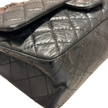 Used CHANEL 2.55 Shoulder Bag Black PHW