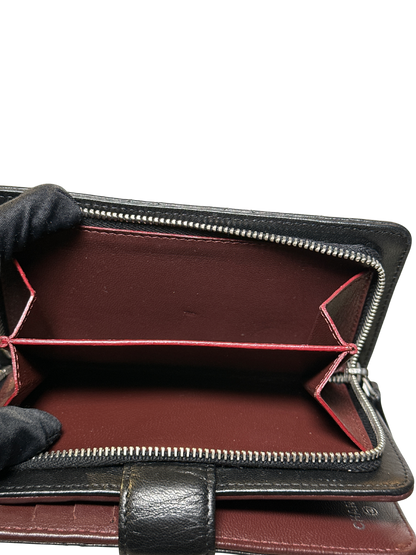CHANEL Matelasse Lambskin Matelasse Long Wallet Black