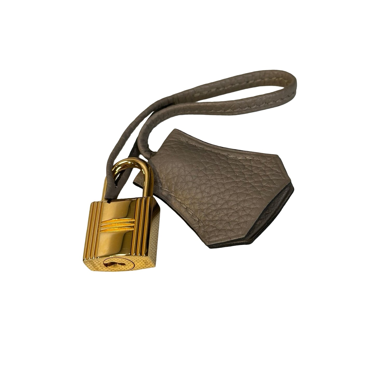 Used HERMES Togo Kelly 25 Handbag Gris Meyer Gold Hardware