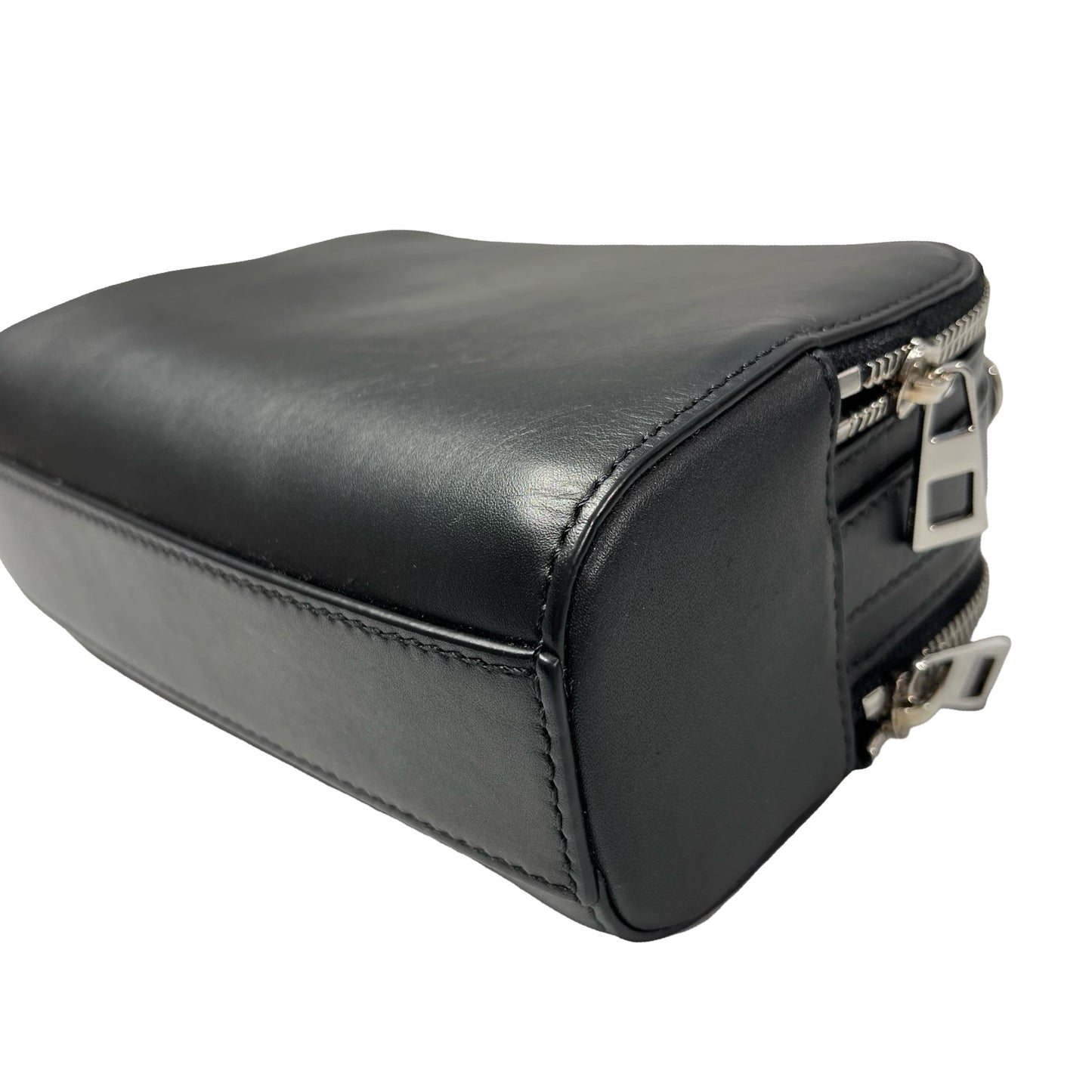 Used LOEWE Calfskin Leather Mini Camera Cross Body Bag Black PHW