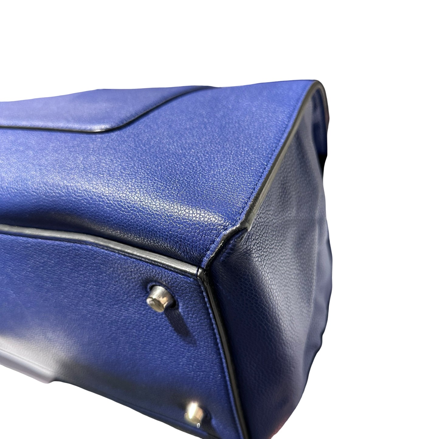 Used CÉLINE Edge Handbag Navy Blue PHW
