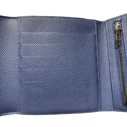 Used HERMÈS Epsom leather Clic-H wallet PHW Navy