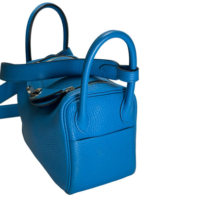 Used HERMES TC Mini Lindy Shoulder Bag Blue PHW