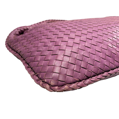 Used Bottega Veneta Calfskin Leather Large Hobo Bag Purple