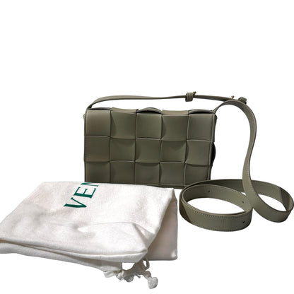Used BOTTEGA VENETA Intrecciato Leather Cassette Shoulder Bag Green