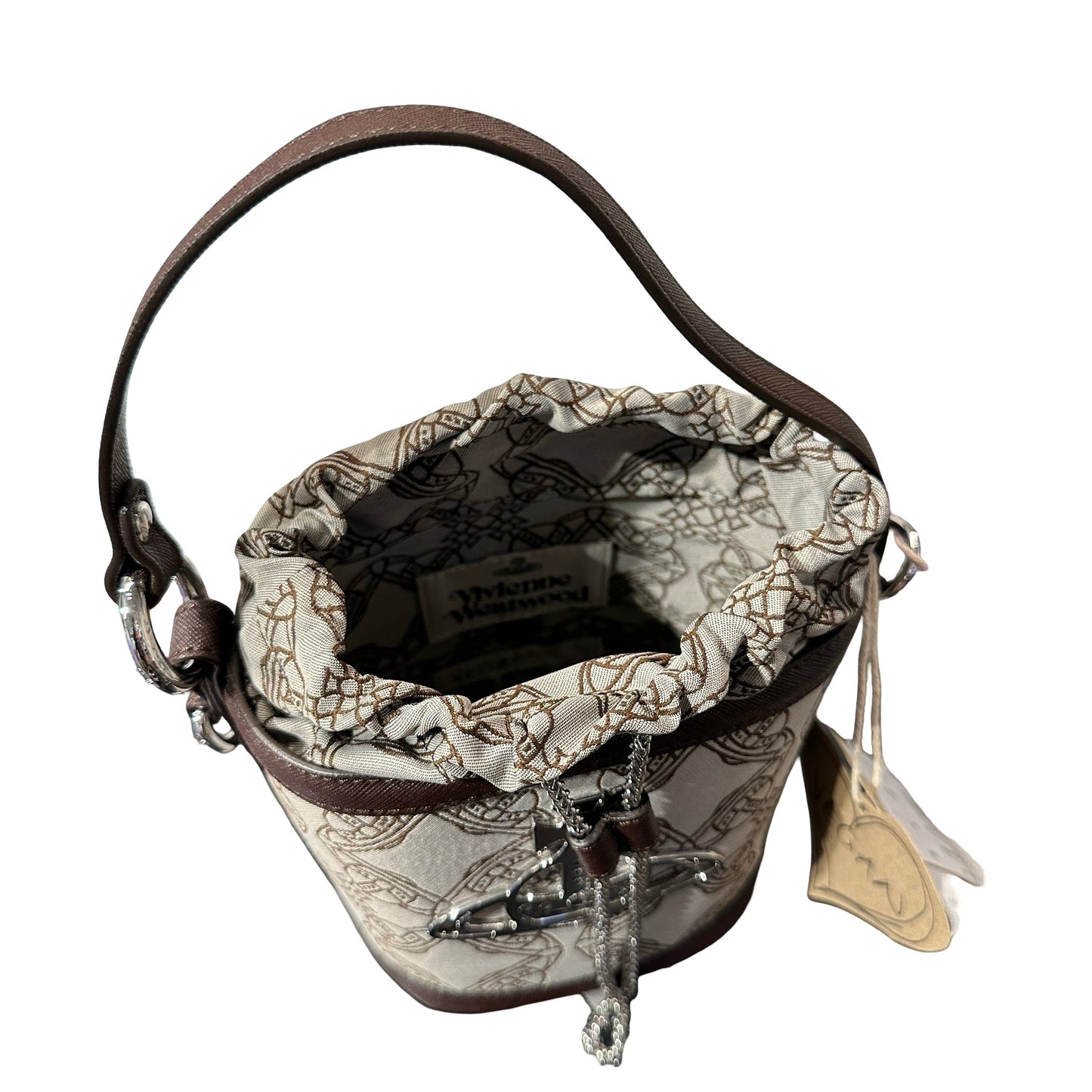 Used VIVIENNE WESTWOOD Betty Small Bucket Bucket Bag Brown PHW