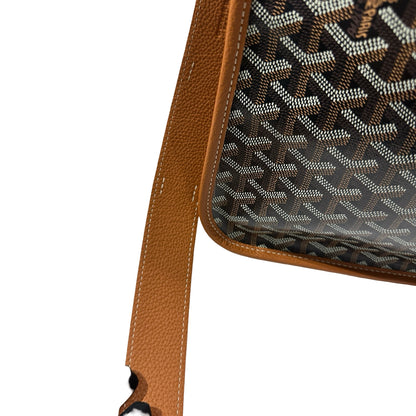 New Goyard Musette Shoulder Bag Black Brown PHW