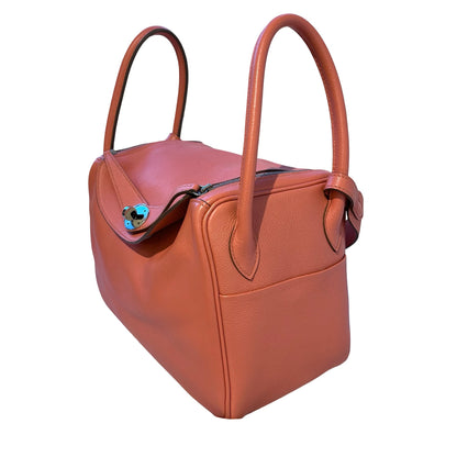 Used Hermès Lindy 26 Shoulder Bag Pink PHW