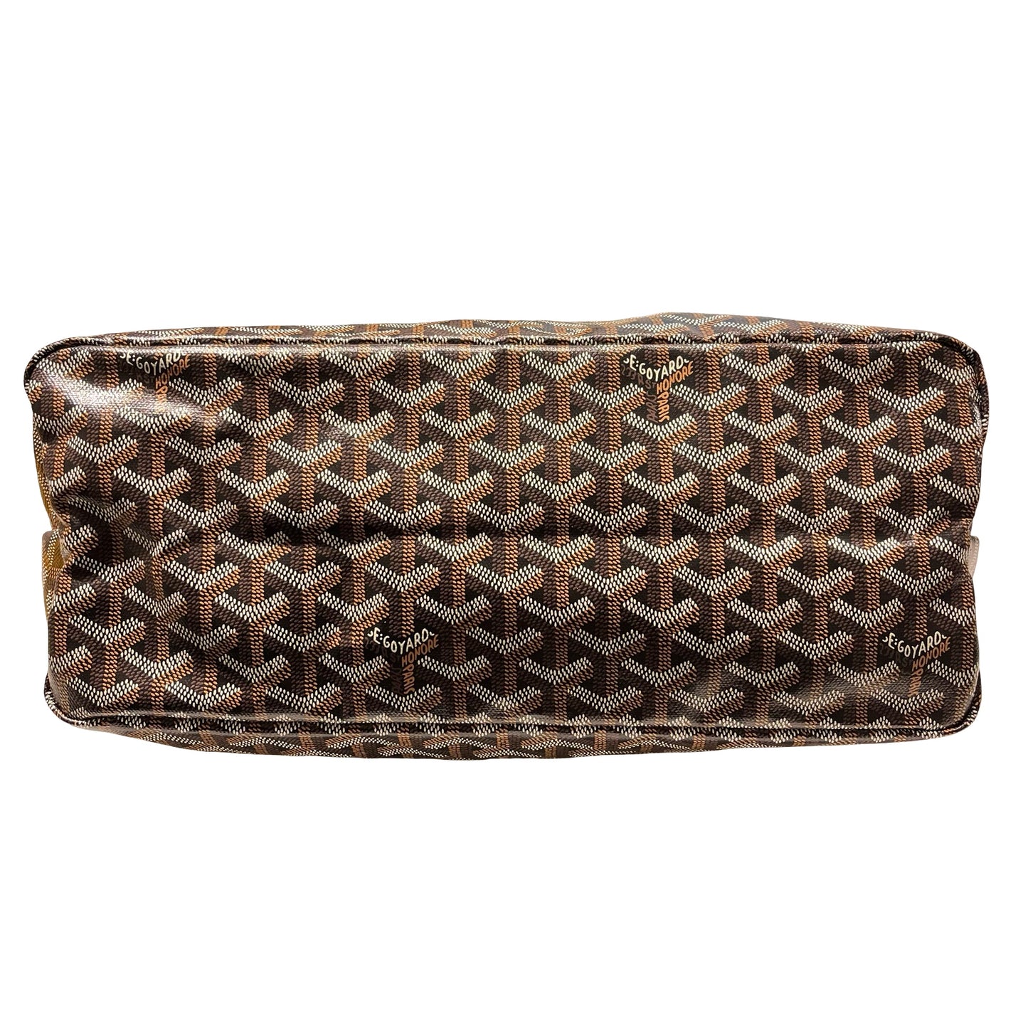 Unused Goyard Canvas Calfskin Leather Hobo Bag Brown PHW