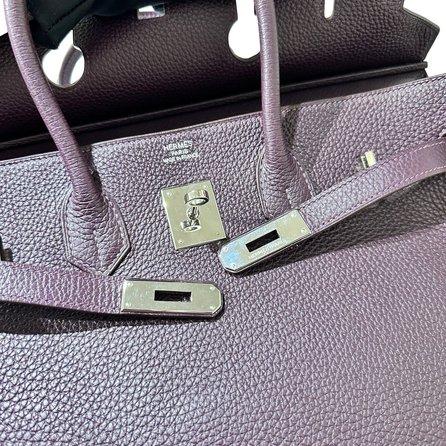 Used Hermès Birkin Handbag Purple PHW