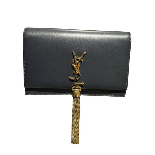 Used SAINT LAURENT Kate Wallet on chain Navy GHW