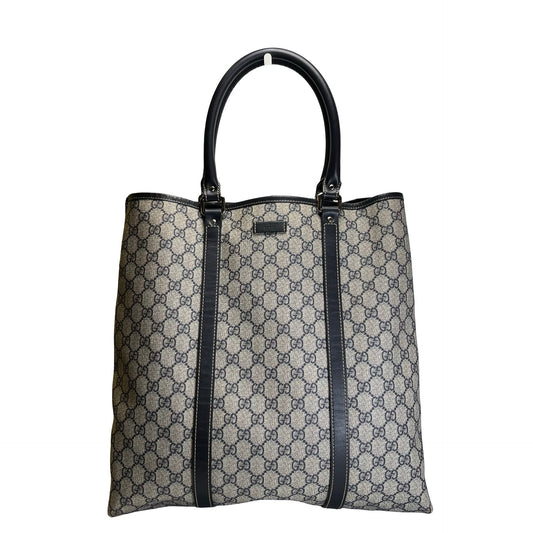 Used GUCCI GG Supreme GG Supreme Tote Tote Bag Navy Beige