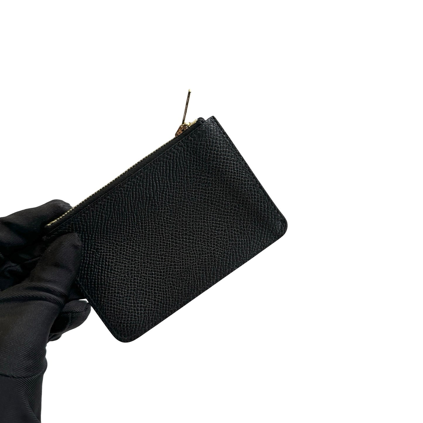 Used HERMES Epsom Constance Slim Wallet Black Gold