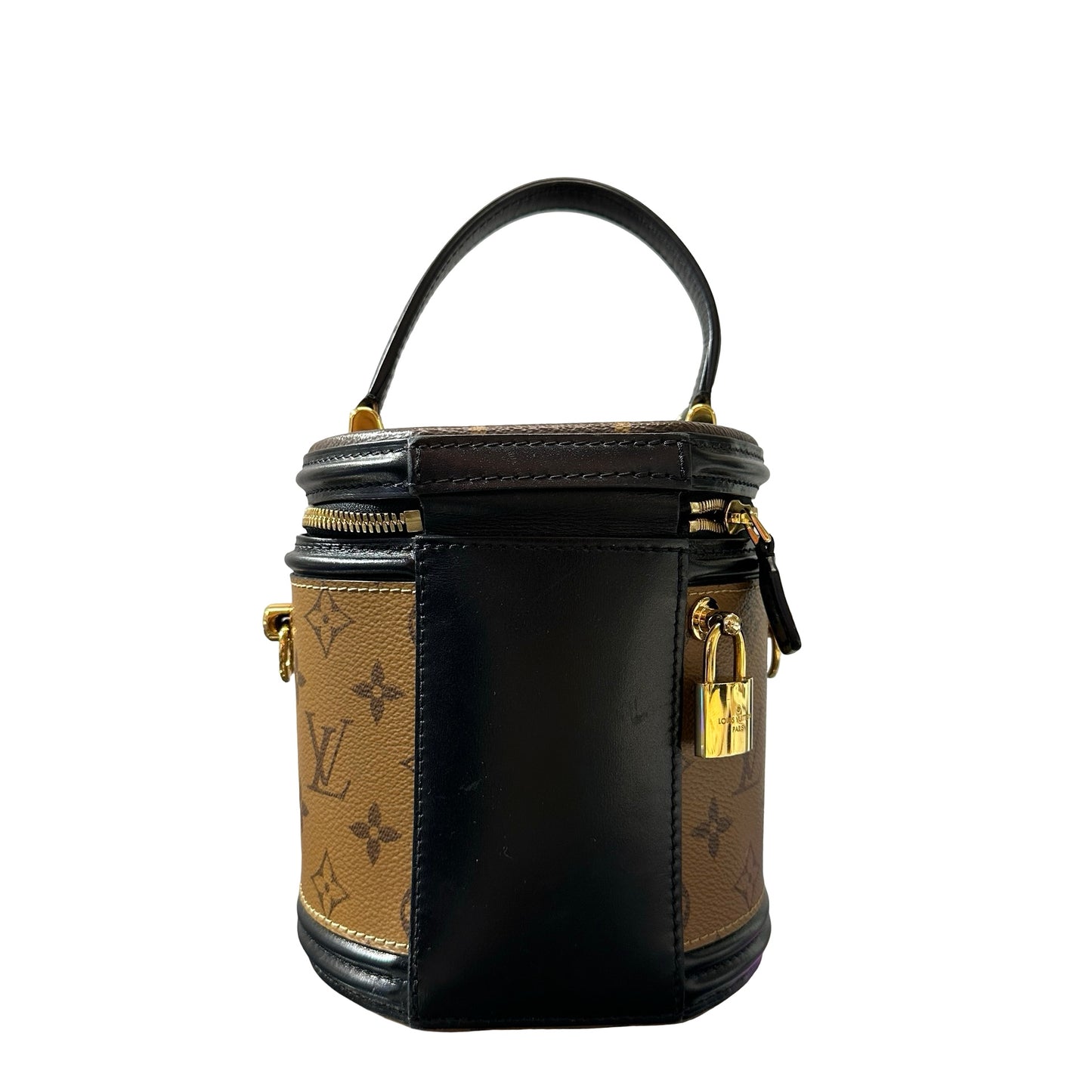 Used LOUIS VUITTON Monogram Cannes Monogram Reverse Cross Body Bag Brown GHW
