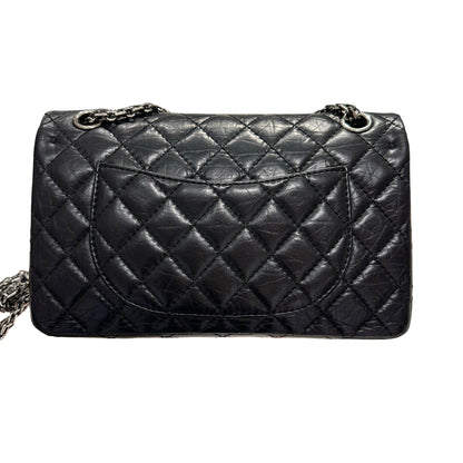 Used CHANEL 2.55 Shoulder Bag Black PHW