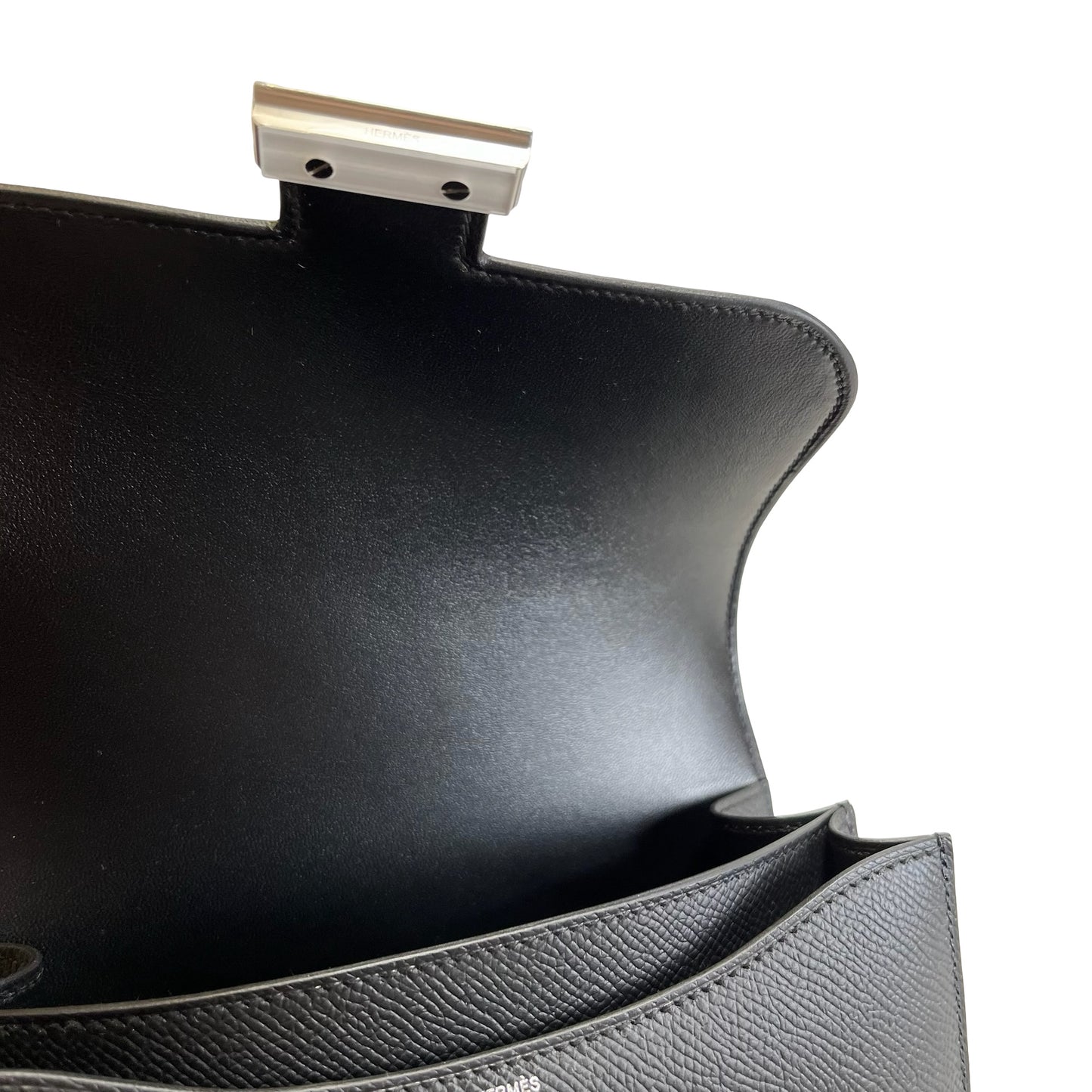 Brand New HERMES Epsom Mini Constance Shoulder Bag Black PHW