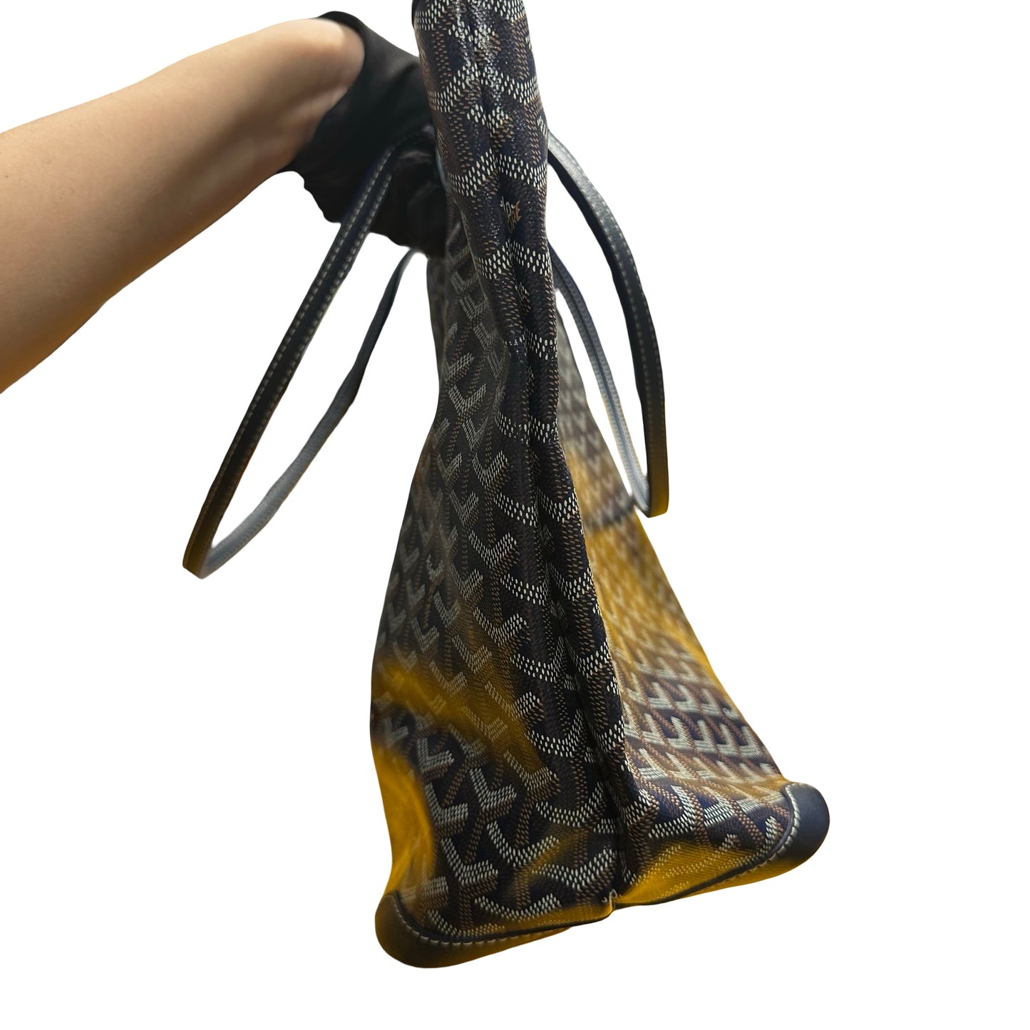 Used GOYARD Goyardine Saint Louis Tote Bag Navy