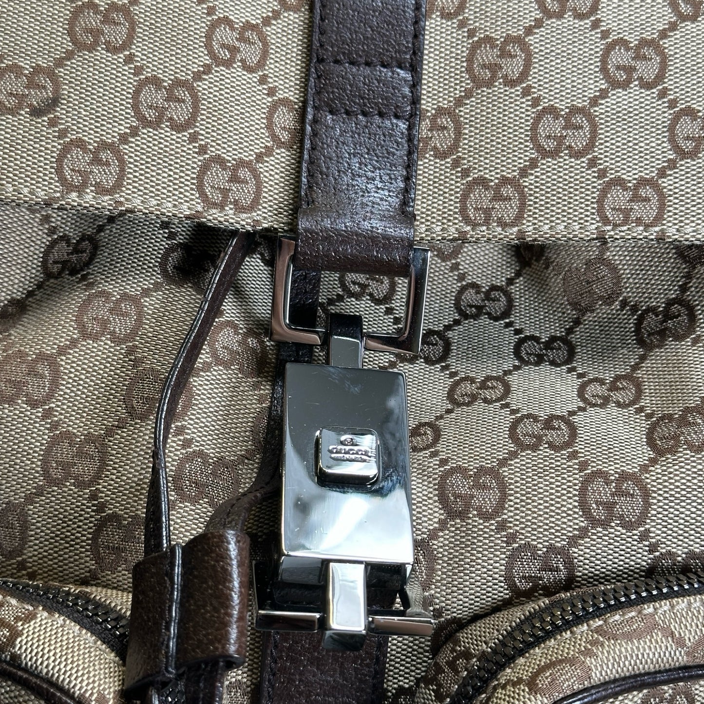 Used GUCCI GG Canvas GG Canvas Backpack Backpack Brown Beige