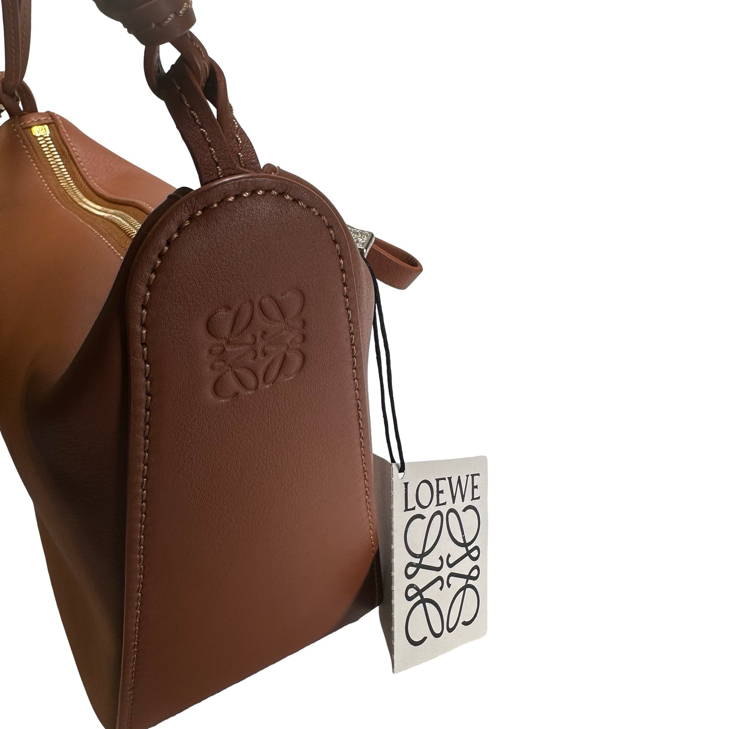 Used LOEWE Basket Bag Shoulder Bag Brown PHW