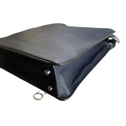 Used FENDI Leather Peekaboo Handbag Navy