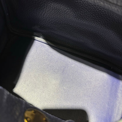 Used HERMÈS Lindy 30 Shoulder Bag Navy Blue GHW