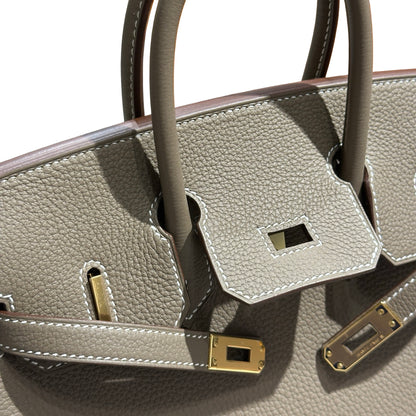 Brand New HERMES Togo Birkin Handbag Etoupe